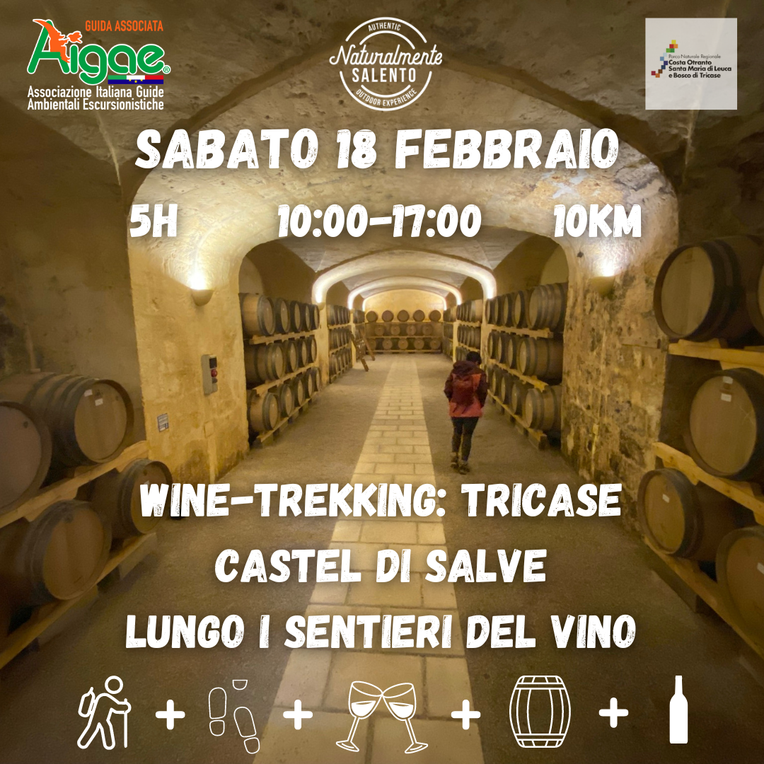 _18 Feb Escursione Wine-Trekking Tricase, Castel Di Dalve lungo i Sentieri del Vino